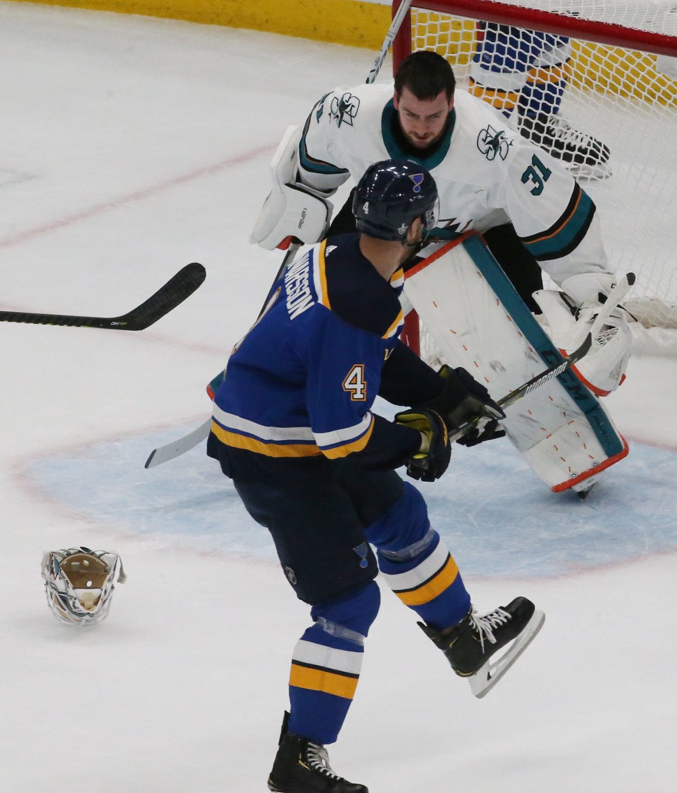 Blues and Sharks skate in game 4 of the semifinals